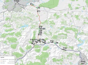 tunele i estakady na trasie linii kolejowej przez gminę Gdów